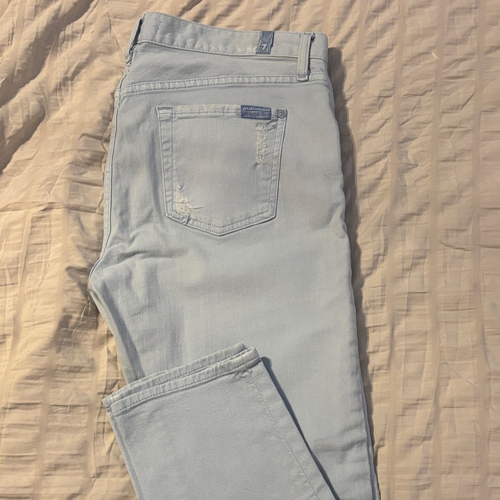 7 For All Mankind Light Blue Ankle Jeans